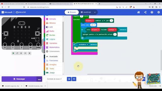 12 Microbit Makecode Crear Videojuego Combate De Naves Espaciales