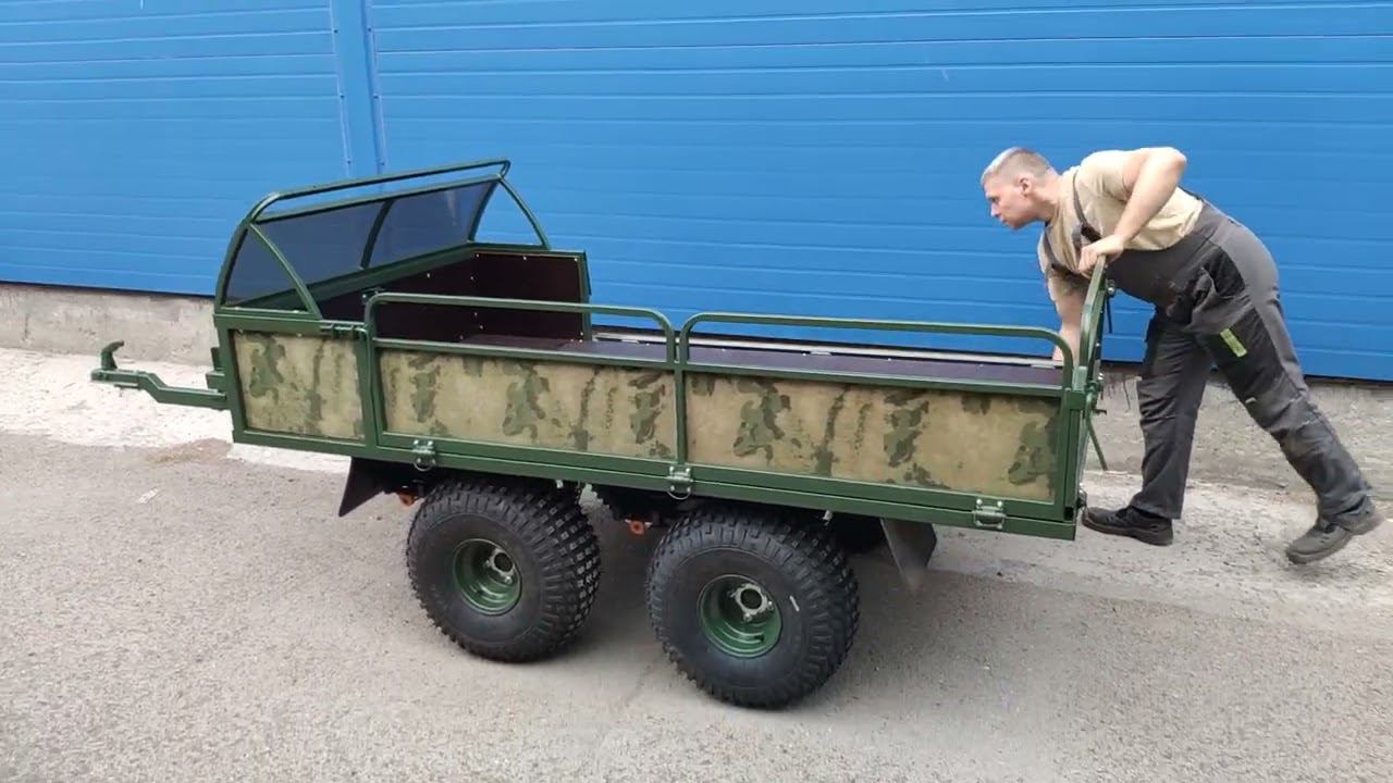 Прицеп для квадроцикла грузопассажирский "ВАНЁК-ТАКТИК" смотреть онлайн