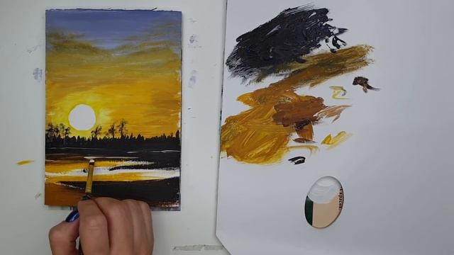 Как научиться рисовать закат смотреть онлайн