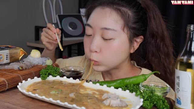 해삼내장 비빔밥 왜 이제 알았지?! Mukbang.