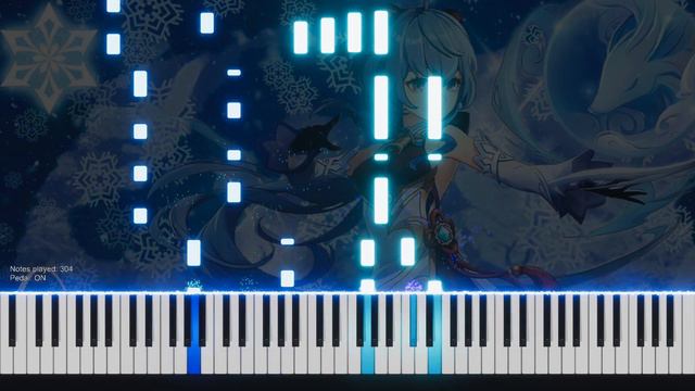 Qilin's Prance 'Ganyu Theme' | Piano Tutorial Hard