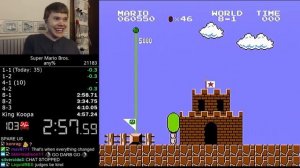 (4:56.878) Super Mario Bros. any% speedrun *Former World Record*