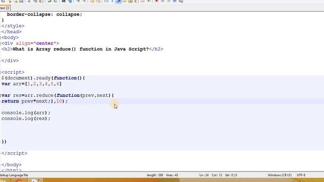 #8 Array reduce() function in Java Script in Hindi | Sukhraj смотреть онлайн
