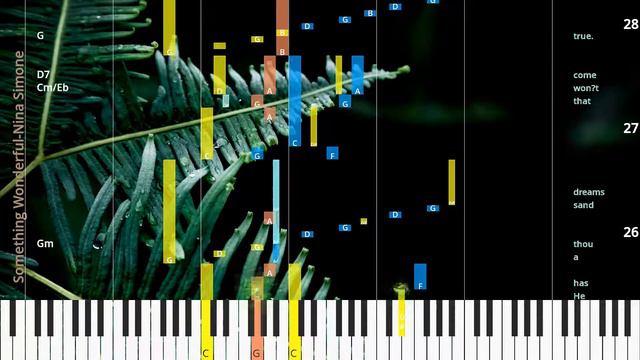 🎹Something Wonderful, Chord & Lyrics, Nina Simone, Synthesia Piano смотреть онлайн