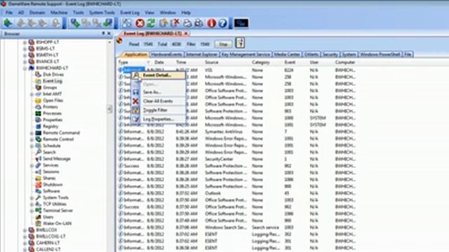 Find Windows® Event Logs with DameWare смотреть онлайн