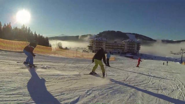 Буковель 2016 Андрей первый раз на лыжах смотреть онлайн