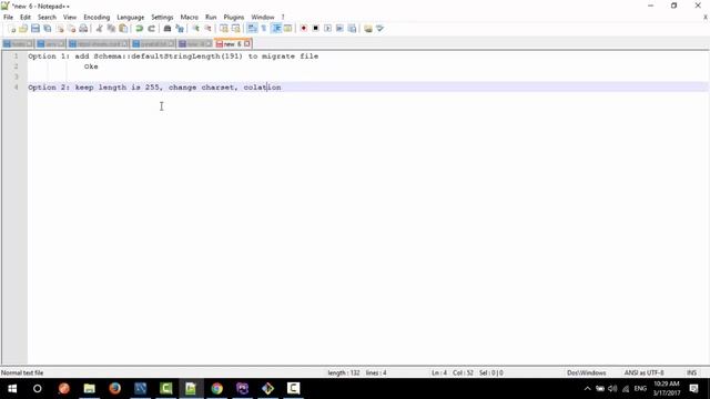 Laravel 5.4 migrate error: How to fix specified key was too long error смотреть онлайн