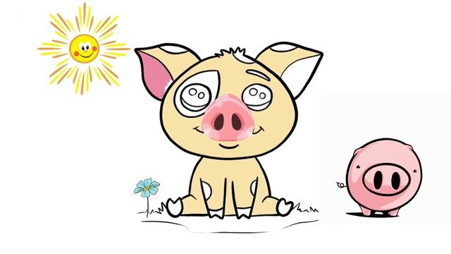 Draw a Pig Pua Moana Disney/ Drawing and Coloring Pig Pua / Как нарисовать свинку Пуа Дисней смотреть онлайн