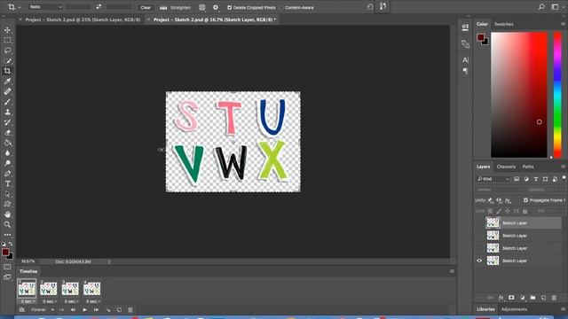 How to make an animated .gif in Photoshop CC from your Adobe Sketch file смотреть онлайн