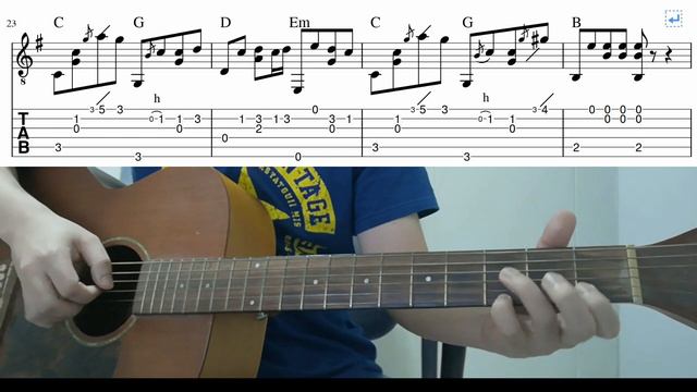 Boulevard Of Broken Dreams (Green Day) - Easy Fingerstyle Guitar Tutorial Lesson With Tab смотреть онлайн