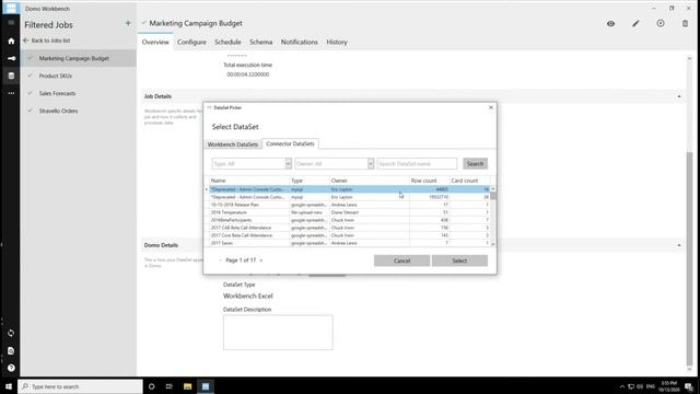 Taking Over a Connector DataSet in Workbench 5.1 смотреть онлайн