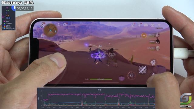 iPhone 13 Mini test game Genshin Impact Max Graphics | Highest 60FPS смотреть онлайн