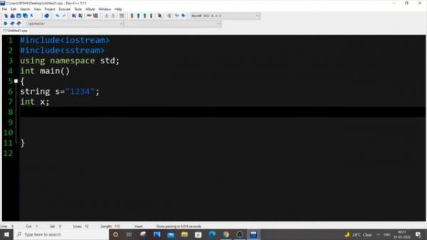 Convert string to int in c++ | How to convert string to integer datatype