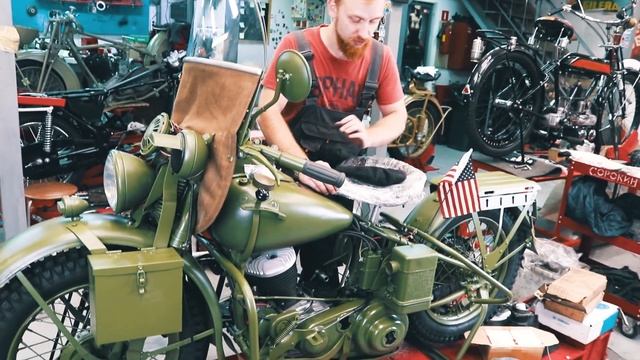 Реставрация Мотоцикла Harley-Davidson WLA-42. ПОЛНЫЙ ОБЗОР. смотреть онлайн