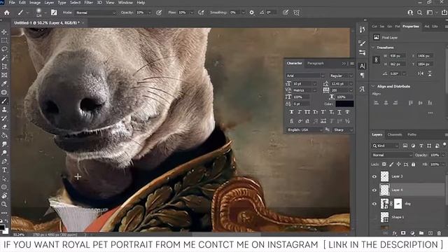 How i create Royal Pet Portrait Photoshop tutorial | Royal Pet Portrait | Renaissance pet portrait смотреть онлайн