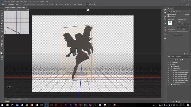 Extruding a 2D Design to 3D in Adobe Photoshop смотреть онлайн