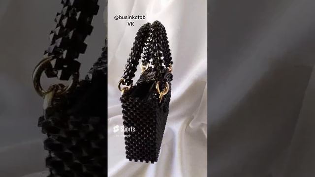 Черная сумочка из бусин 🤍 смотреть онлайн