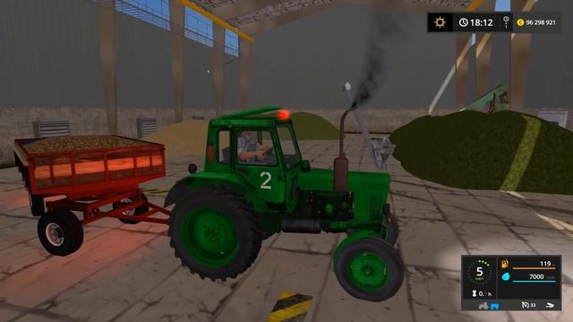 Farming Simulator 2017. Nesterovka. Tractor Belarus MTZ 80. Trailer 2PTS4. смотреть онлайн