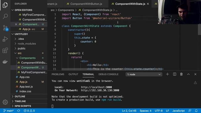 Creating a Counter in React with Material UI смотреть онлайн