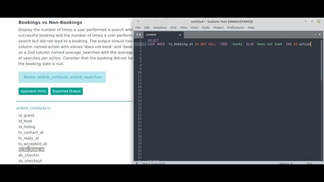 LATIHAN SOAL SQL INTERVIEW PERUSAHAAN AIRBNB BOOKING VS NON BOOKING смотреть онлайн