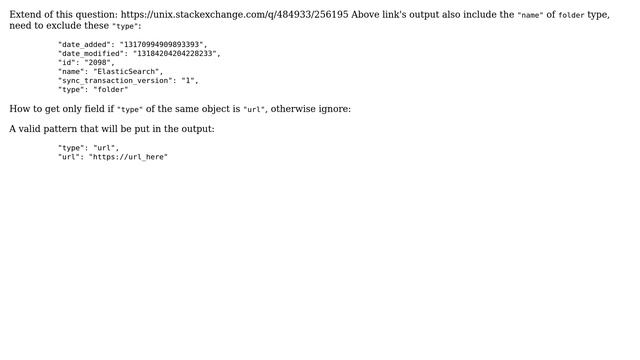 Unix & Linux: jq: parse json file with constraint from other field смотреть онлайн