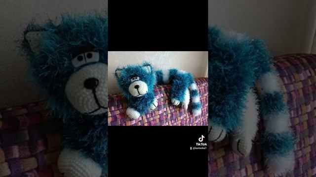 Кот из пряжи "травка".Игрушки ручной работы.https://vk.com/enokot_rf смотреть онлайн