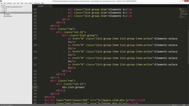 Curso de Bootstrap 4: Listas de elementos. Bootstrap 4 Course: Listgroup. смотреть онлайн