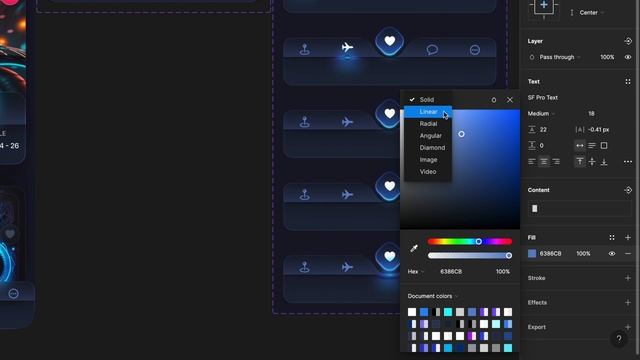 Futuristic Tab Bar Animation in Figma смотреть онлайн
