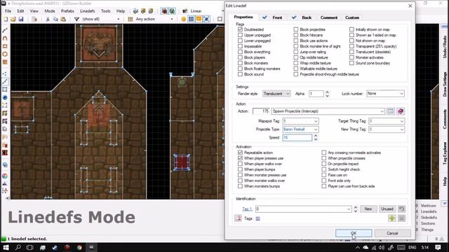 GzDooM Builder/Slade3 Урок 12: Thing Экшоны
