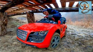 Дети и Машина. Диана и Даня строят мост, играют в строителей. Манкиту Pretend Play