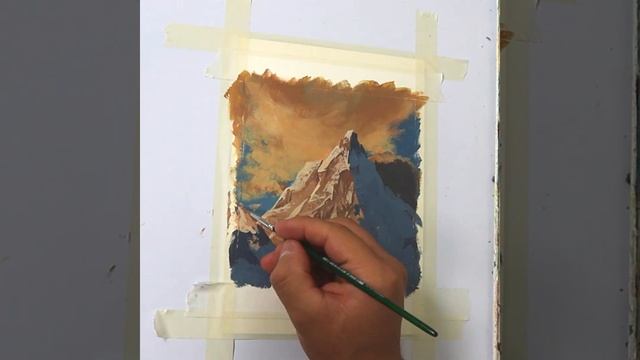Рисую Горы акрилом смотреть онлайн