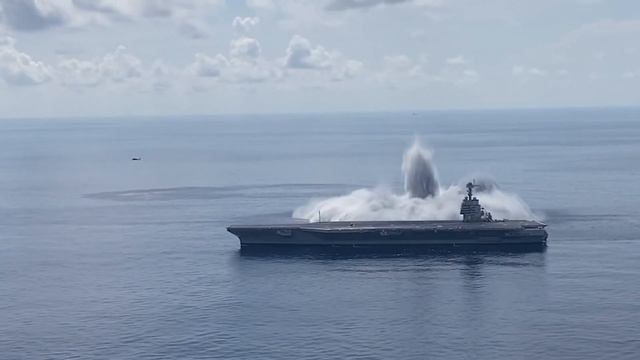 Third and Final Shock Trial Event For USS Gerald R Ford CVN 78 смотреть онлайн