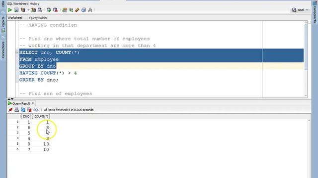 Having clause in SQL смотреть онлайн