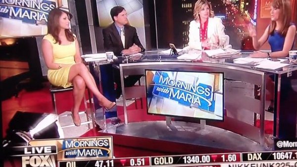 Morgan Ortagus Legs in Yellow Dress!