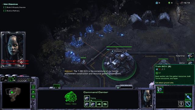 (StarCraft 2) StarCraft: Evolution Complete: Demo (Hard) part 1 ~ Tutorial смотреть онлайн