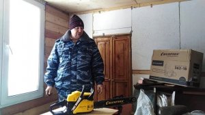 Мощная бензопила чемпион 362 по доступной цене.