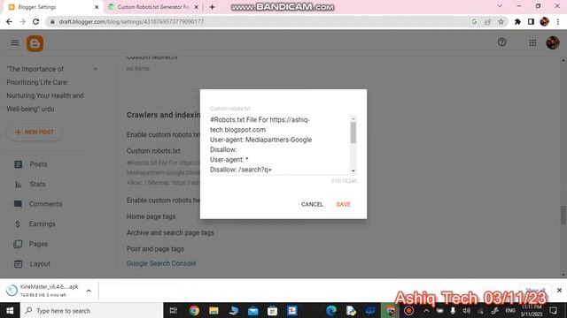How to Generate Custom Robot Txt file for blogger / blogsot in hindi 2023 смотреть онлайн