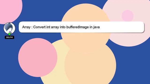 Array : Convert int array into bufferedImage in java смотреть онлайн