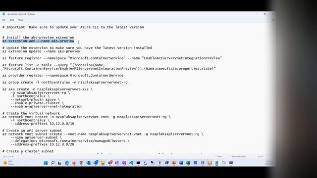 Azure Kubernetes Service cluster with API Server VNet Integration (Preview) смотреть онлайн