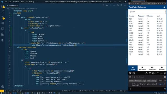 Adding Portfolio Plan Percentages And A Little Bit Of Color #44 - Vue Projects смотреть онлайн