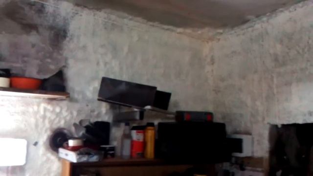 Нанесение пено поли уретановой тепло изоляции