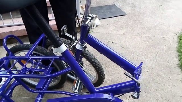 Сгъваема триколка от велосипед Балкан. смотреть онлайн