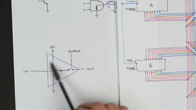 Tri-state logic: Connecting multiple outputs together - 8 bit register - Part 2 смотреть онлайн