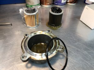 как заменить фильтр тонкой очистки на вариаторе из-под крыла,митсубиси аутлендер!?