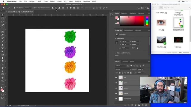 How to Align and Distribute Layers in Photoshop смотреть онлайн