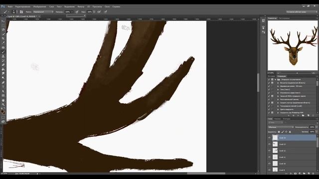 РИСУЮ ОЛЕНЯ 