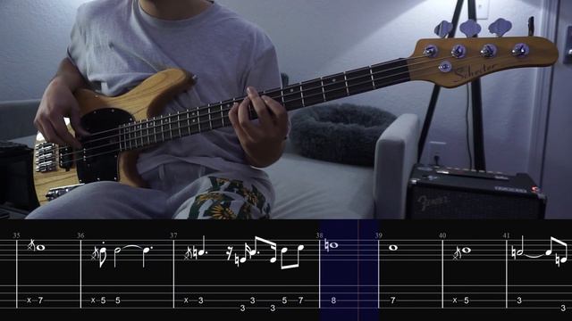 Luna Li - Space (Bass Cover & Play Along Tabs)