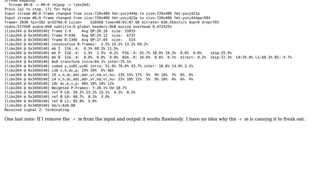 FFMPEG dropping frames while encoding JPEG sequence at color change смотреть онлайн