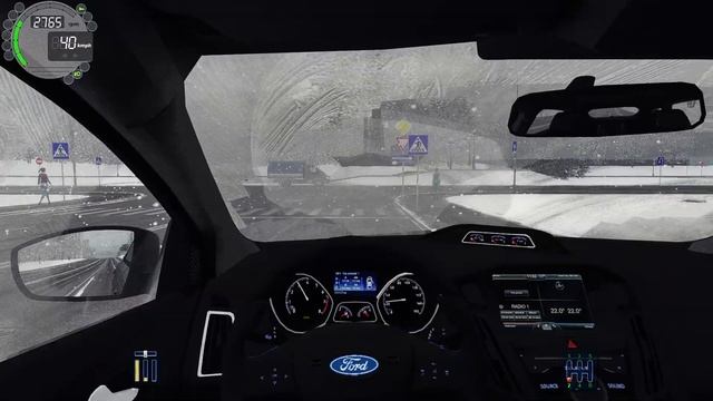 Ford Focus RS - Winter driving in City Car Driving смотреть онлайн