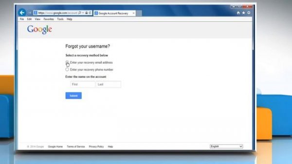 Forget the User Name to Login into your Gmail® account
